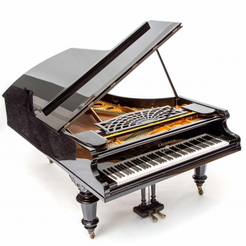 A C. Bechstein, black lacquer grand piano